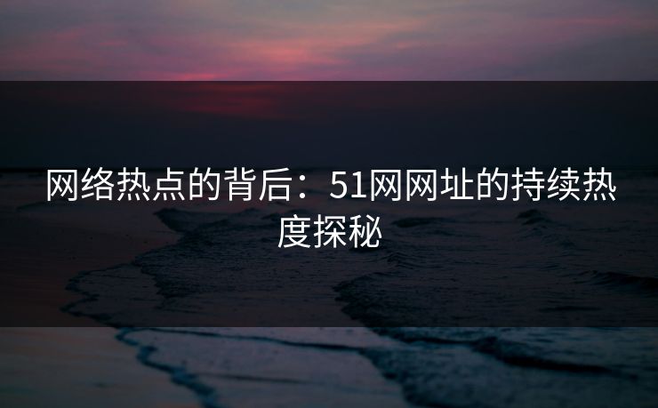 网络热点的背后：51网网址的持续热度探秘